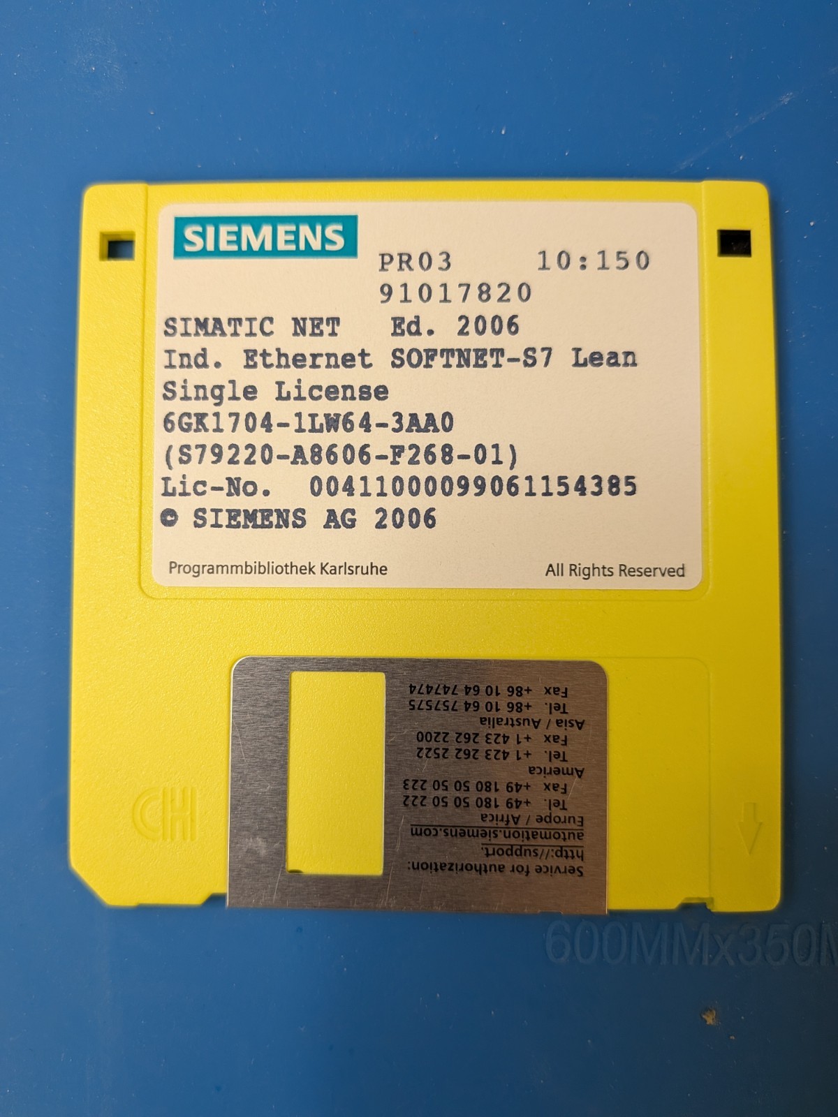 Siemens Simatic Net 2006 + Softnet-S7 License Floppy, Original and Genuine