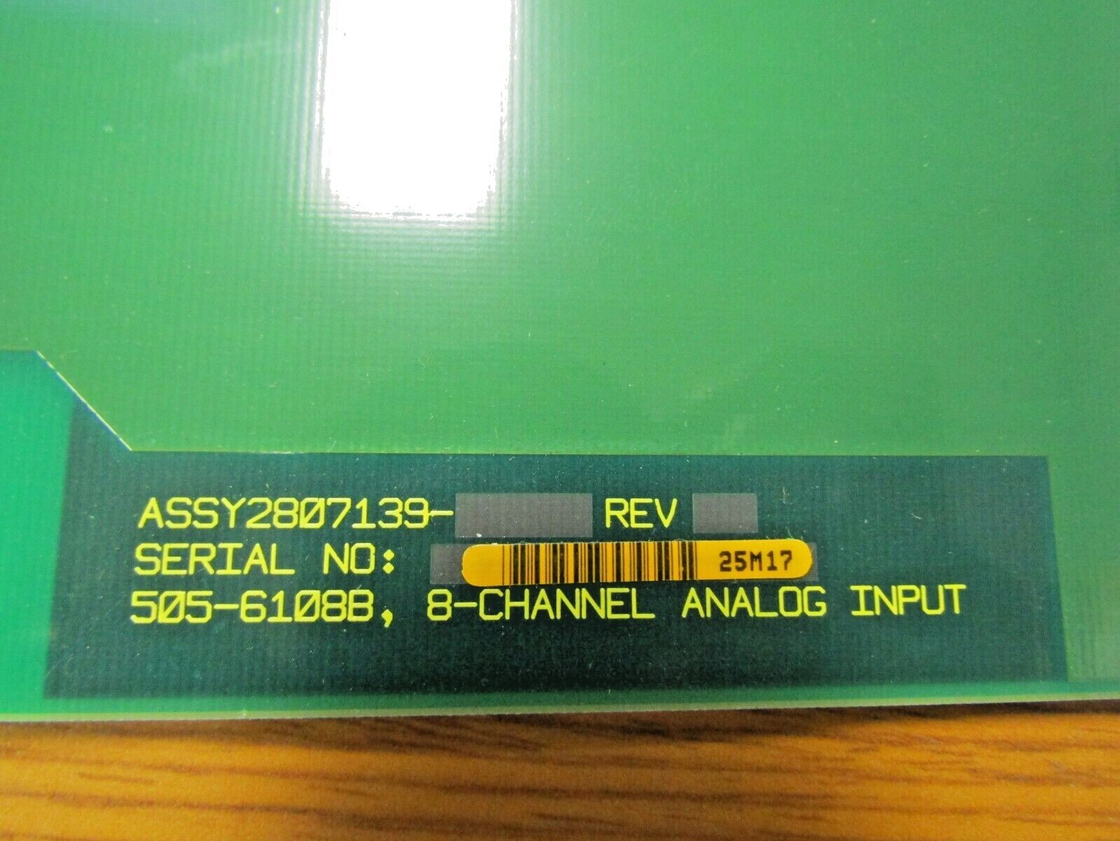 💥SIEMENS 8 CHANNEL INPUT ANALOG MODULE 25M17 505-6018B