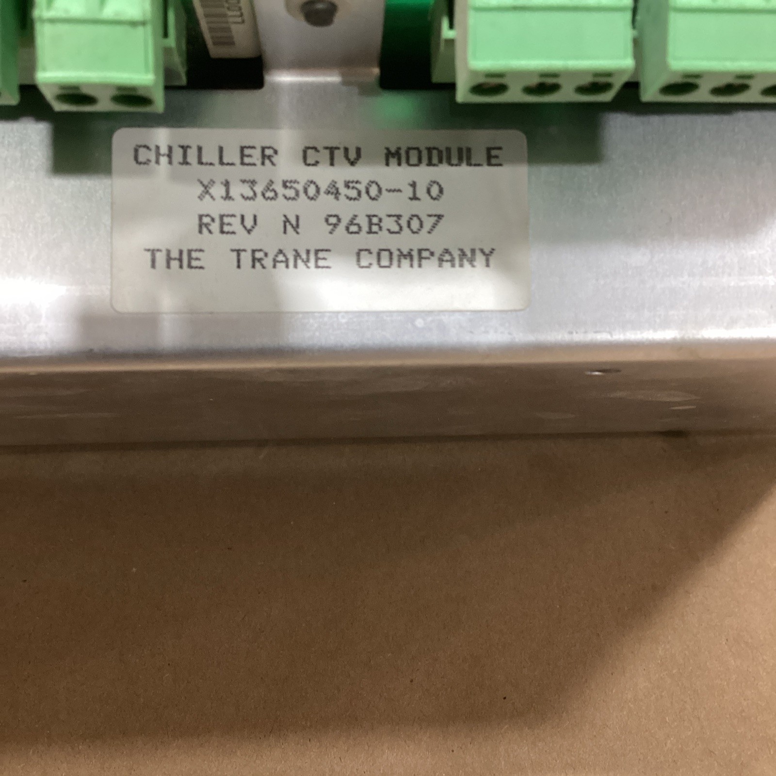 TRANE CHILLER CTV MODULE MODEL/REVISION: X13650450-10 REV N 96B307