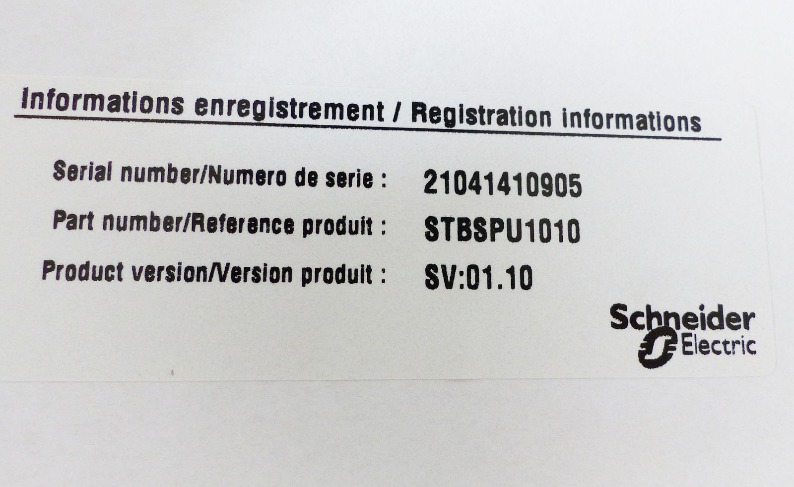 Telemecanique Schneider Electric STBSPU1010 SV: 01.10 Config.-SW -Unused/Original Packaging-