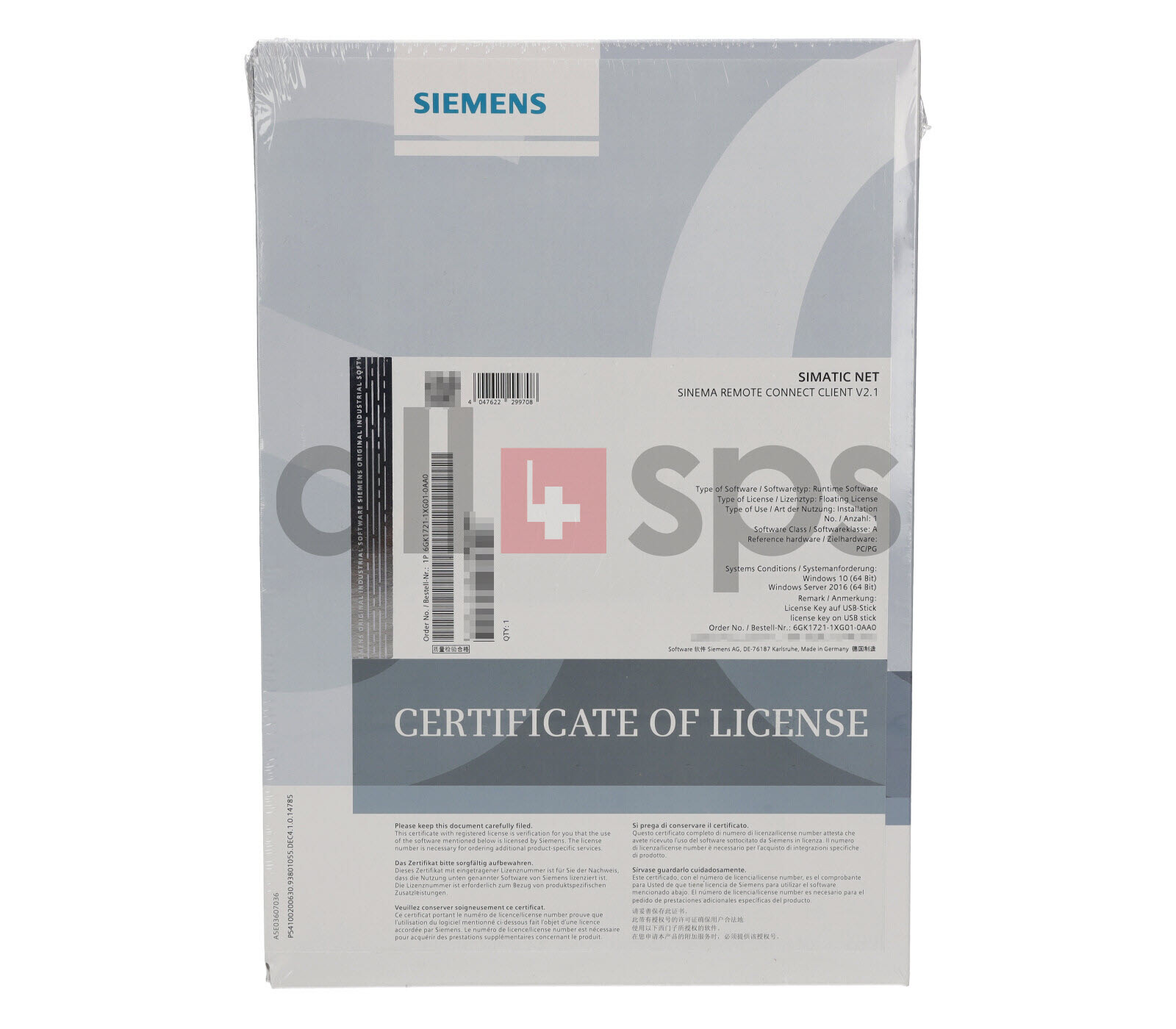 SIMATIC NET SINEMA REMOTE CONNECT CLIENT V2.1 – 6GK1721-1XG01-0AA0 (NS)