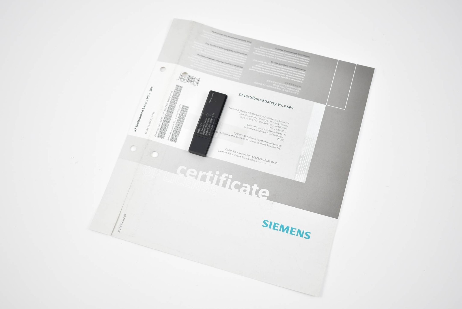 Siemens S7 Distributed SafetyV5.4 SP5 6ES7833-1FC02-0YA5 ( 6ES7 833-1FC02-0YA5 )