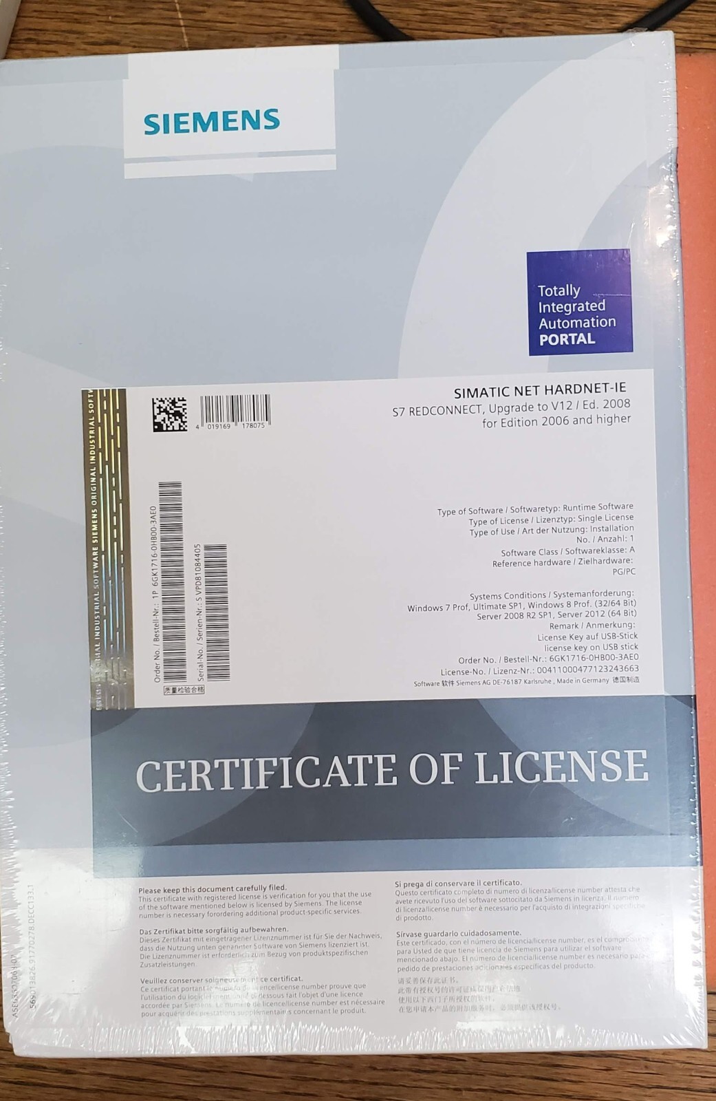 SIEMENS 6GK1716-0HB00-3AE0/6GK17160HB003AE0 New Sealed Pkg. US Ship