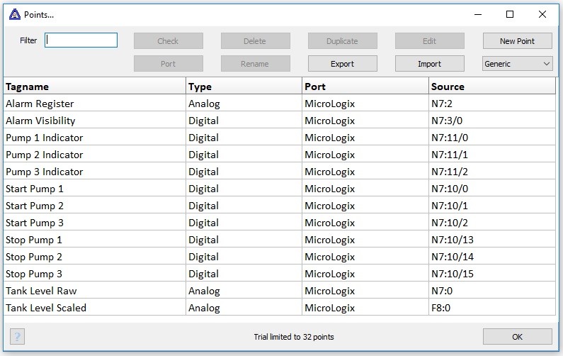PC based HMI/SCADA with Unlimited Tags for Allen Bradley MicroLogix 1100/1400