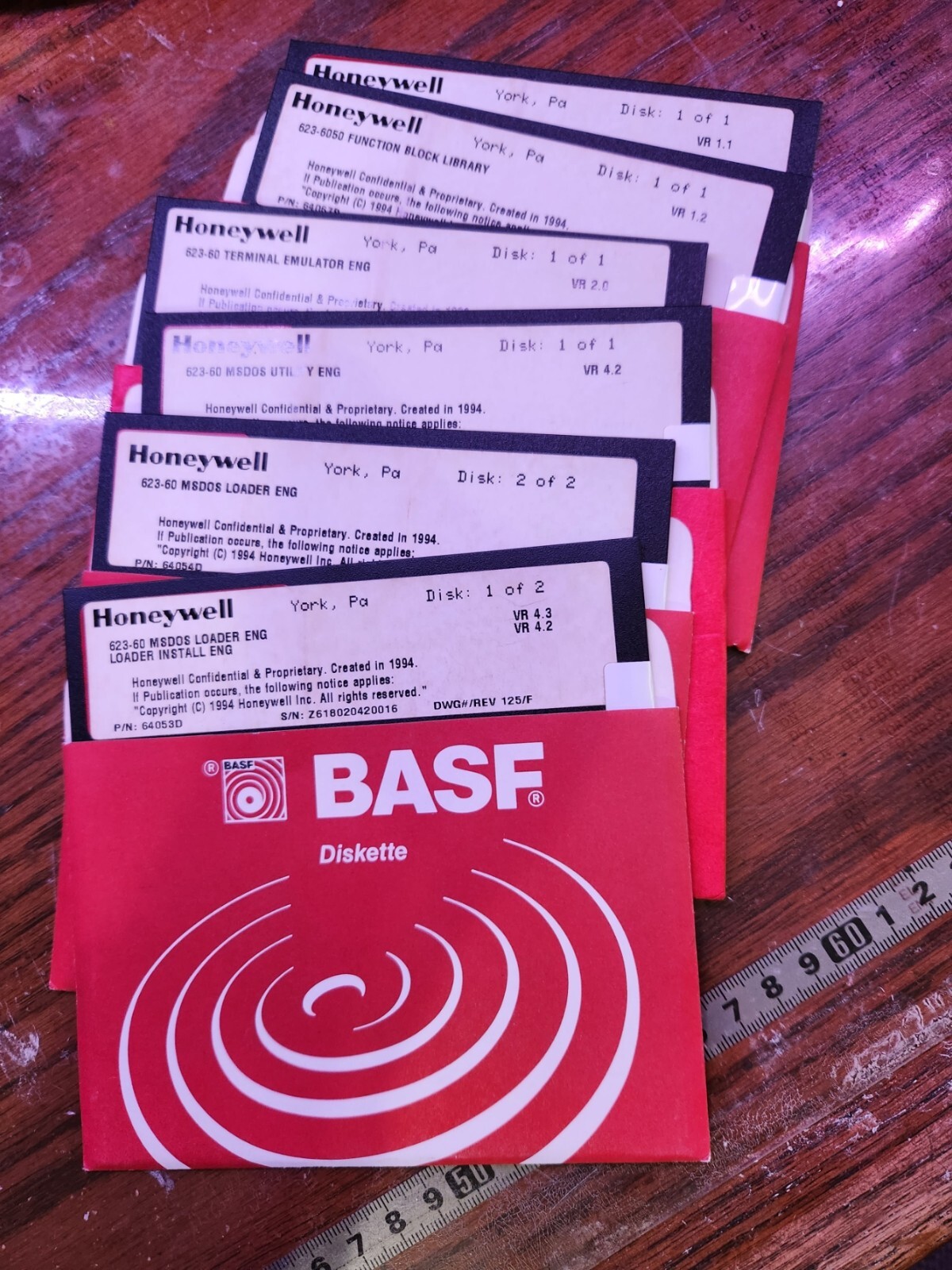 Honeywell IPC 623 Series –  Original Disks – Ver 4.2-4.3  (6) 5.25″Disk Total