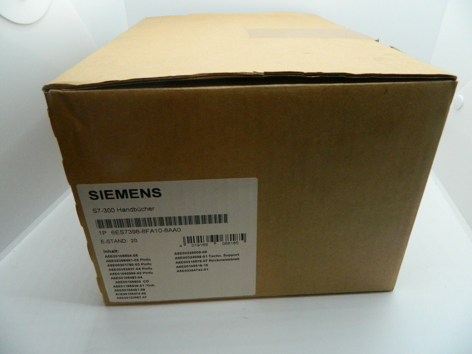 1 x Siemens S7-300 Handbücher 6ES7398-8FA10-8AA0 E-Stand 20