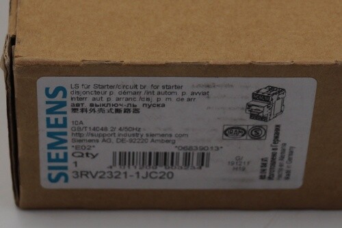 Siemens 3RV2321-1JC20 Contactors 3RV2 321-1JC20