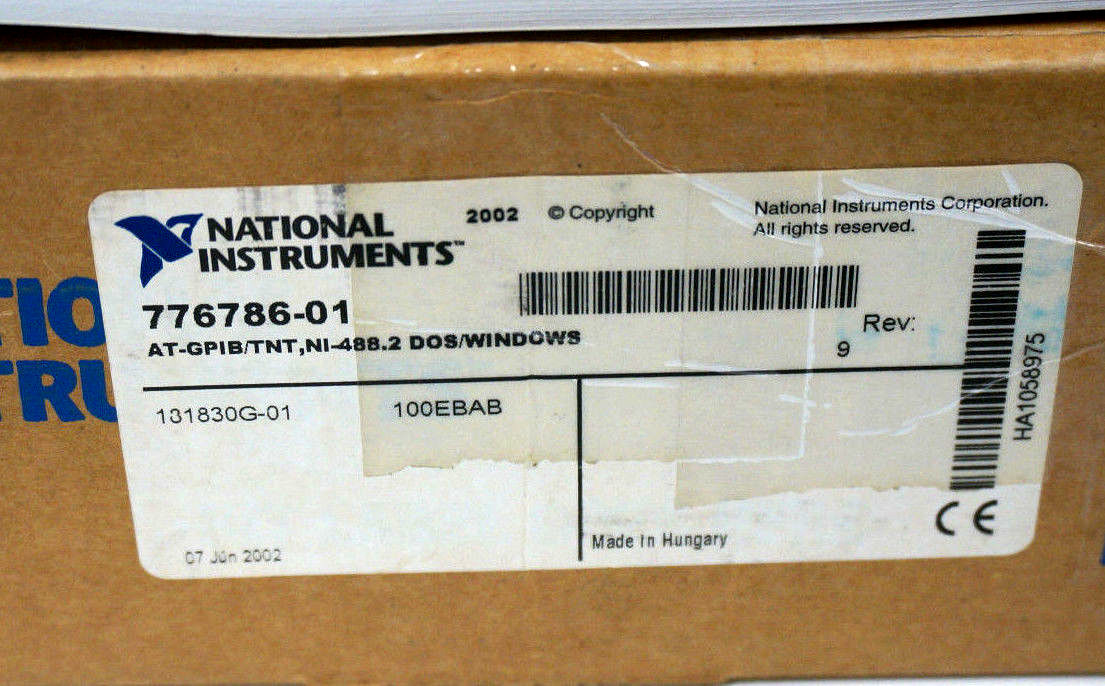 NEW NATIONAL INSTRUMENTS 776786-01 INTERFACE CARD W/ SOFTWARE 181830G-01