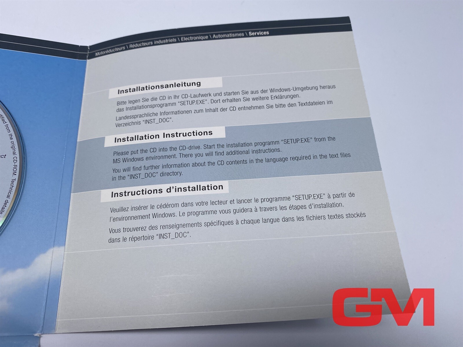 SEW Eurodrive Software-ROM 4 MOVITOOLS Version 4.30 Edition 10/2005 SW-ROM 4