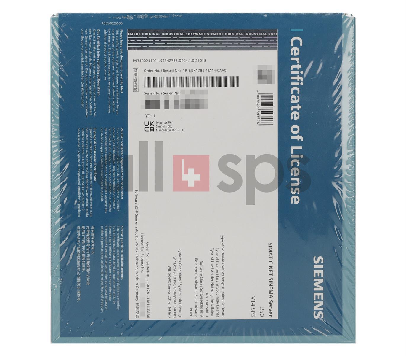 SIMATIC NET SINEMA SERVER 250 V14 SP3 – 6GK1781-1JA14-0AA0 (NS)