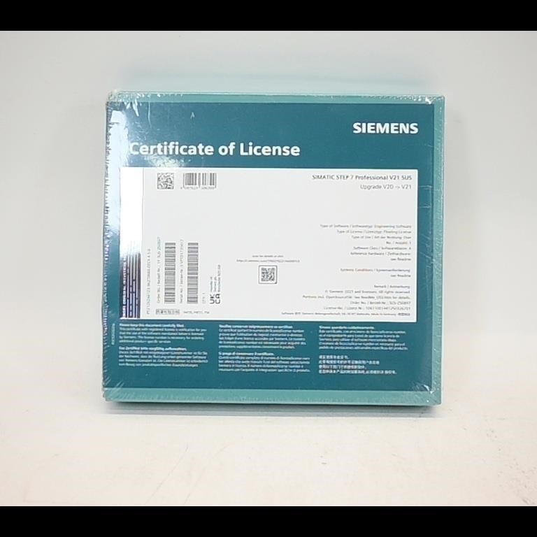 Siemens SIMATIC STEP 7 Professional V20 to V21 Upgrade SUS 250897 COPYRIGHT 2025