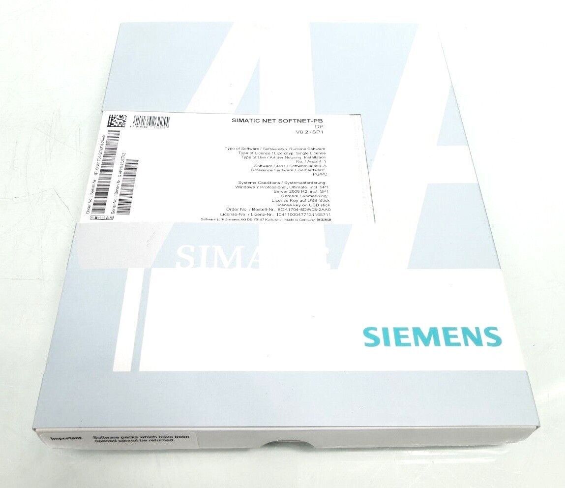 Siemens SIMATIC NET SOFTNET PB Software 6GK1704-5DW08-2AA0 | 6GK1 704-5DW08-2AA0