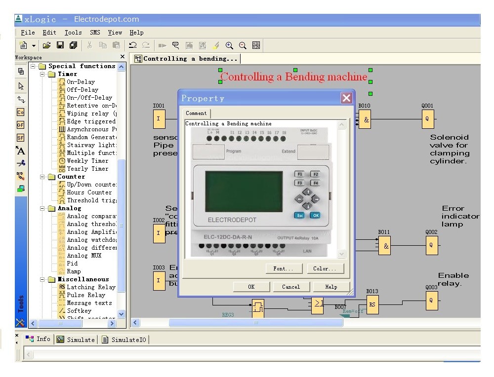 PLC Kit Programmable Controller Software 8 in, 4 Out, HMI, LAN, & USB interface