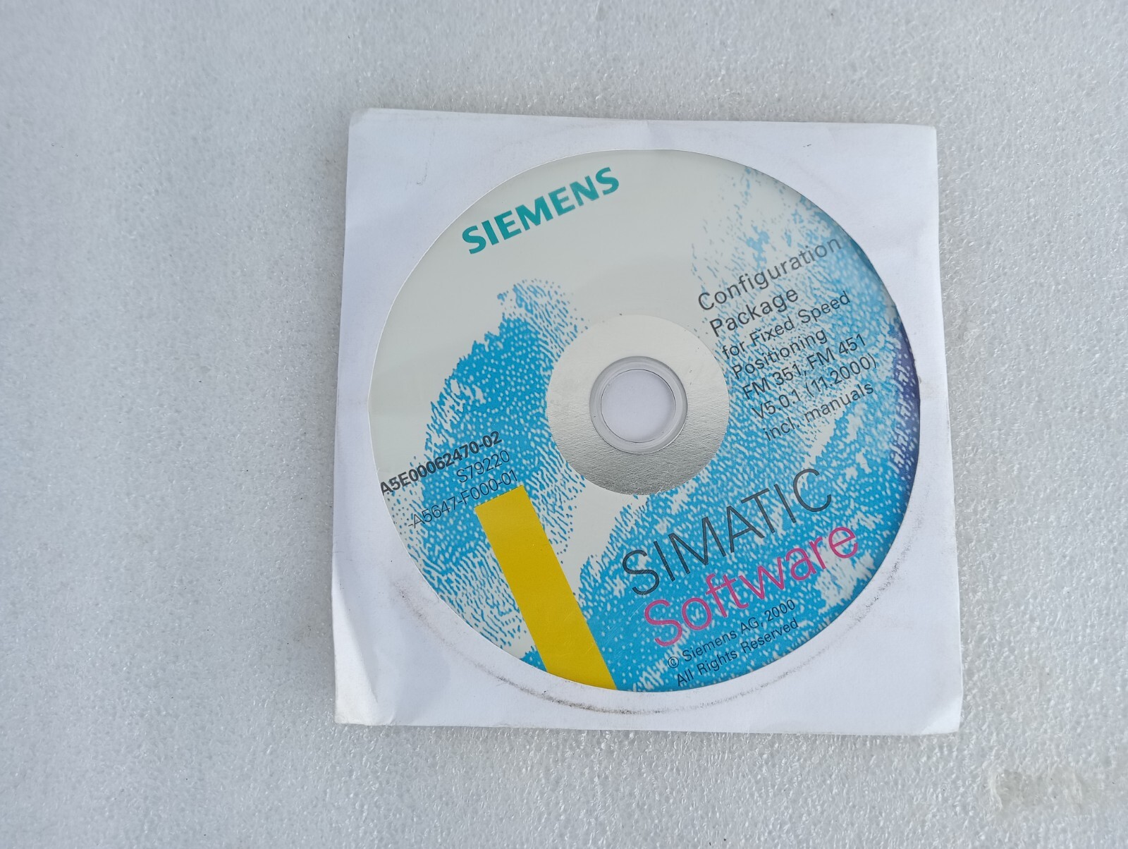 SIEMENS SIMATIC SOFTWARE A5E00062470-20 S79220- A5647-F000-01