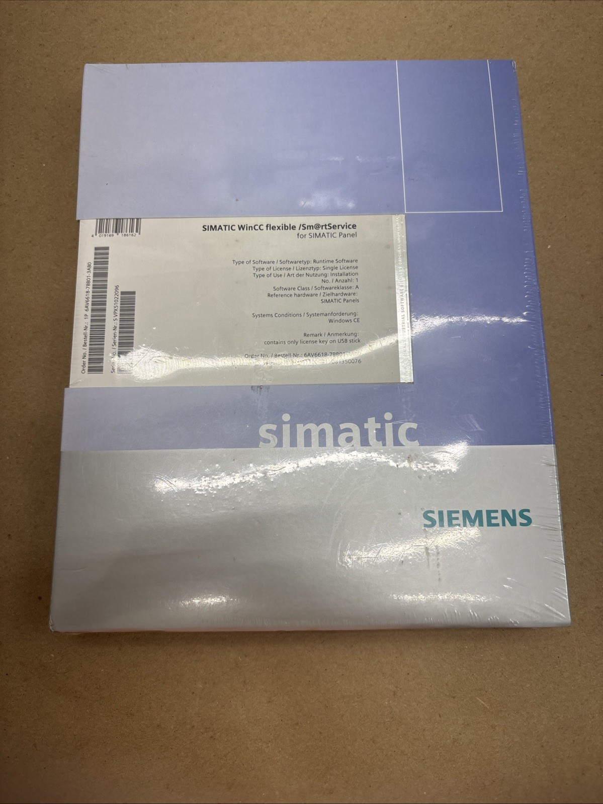 NEW Siemens 6AV6618-7BB01-3AB0 WinCC flexible/Sm@rtService for SIMATIC Panel