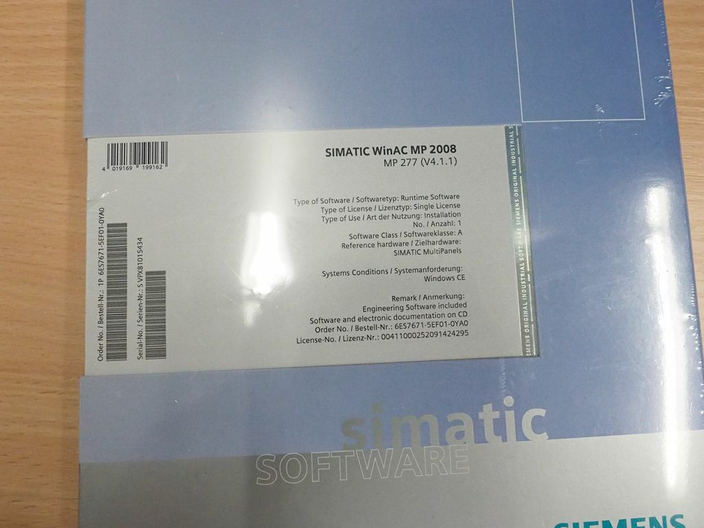 Siemens SIMATIC Software 5X WinAC MP 2008 WinCC V15 Sealed