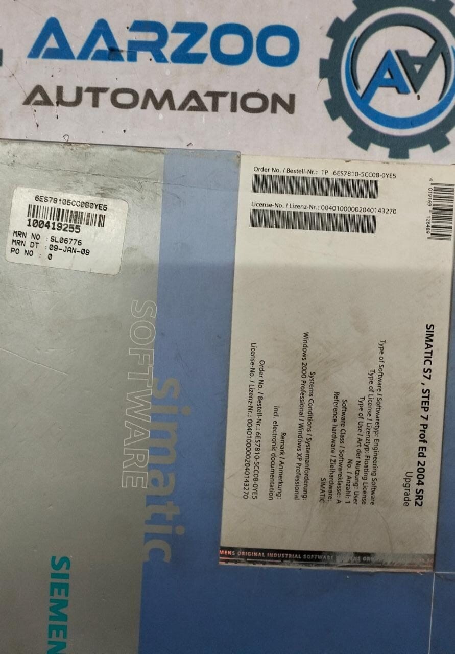 Siemens 6ES7810-5CC08-0YE5 Refurbished SIMATIC S7, STEP7 PROF ED2004, FLOATING