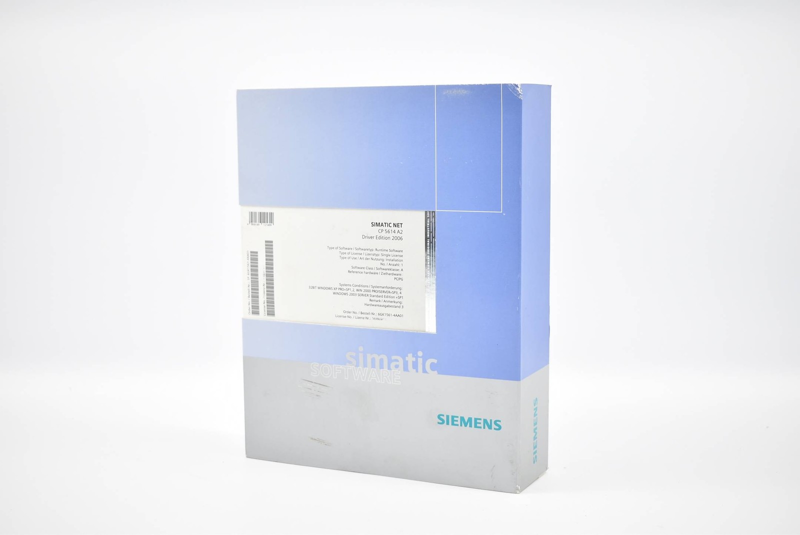Siemens Simatic Software NET Driver Edition 2006 6GK1561-4AA01 (6GK1 561-4AA01)