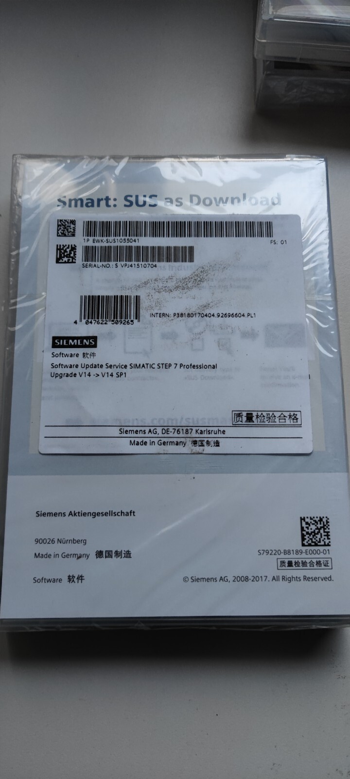 SIEMENS SIMATIC STEP 7 Professional Upgrade V14 to V14 SP1