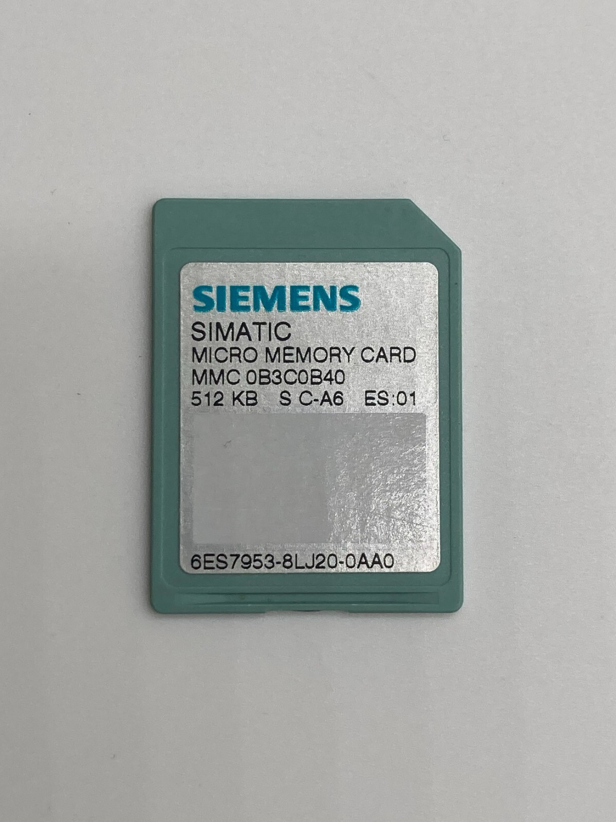 Siemens SIMATIC S7, Micro Memory Card 512KB; 6ES7953-8LJ20-0AA0