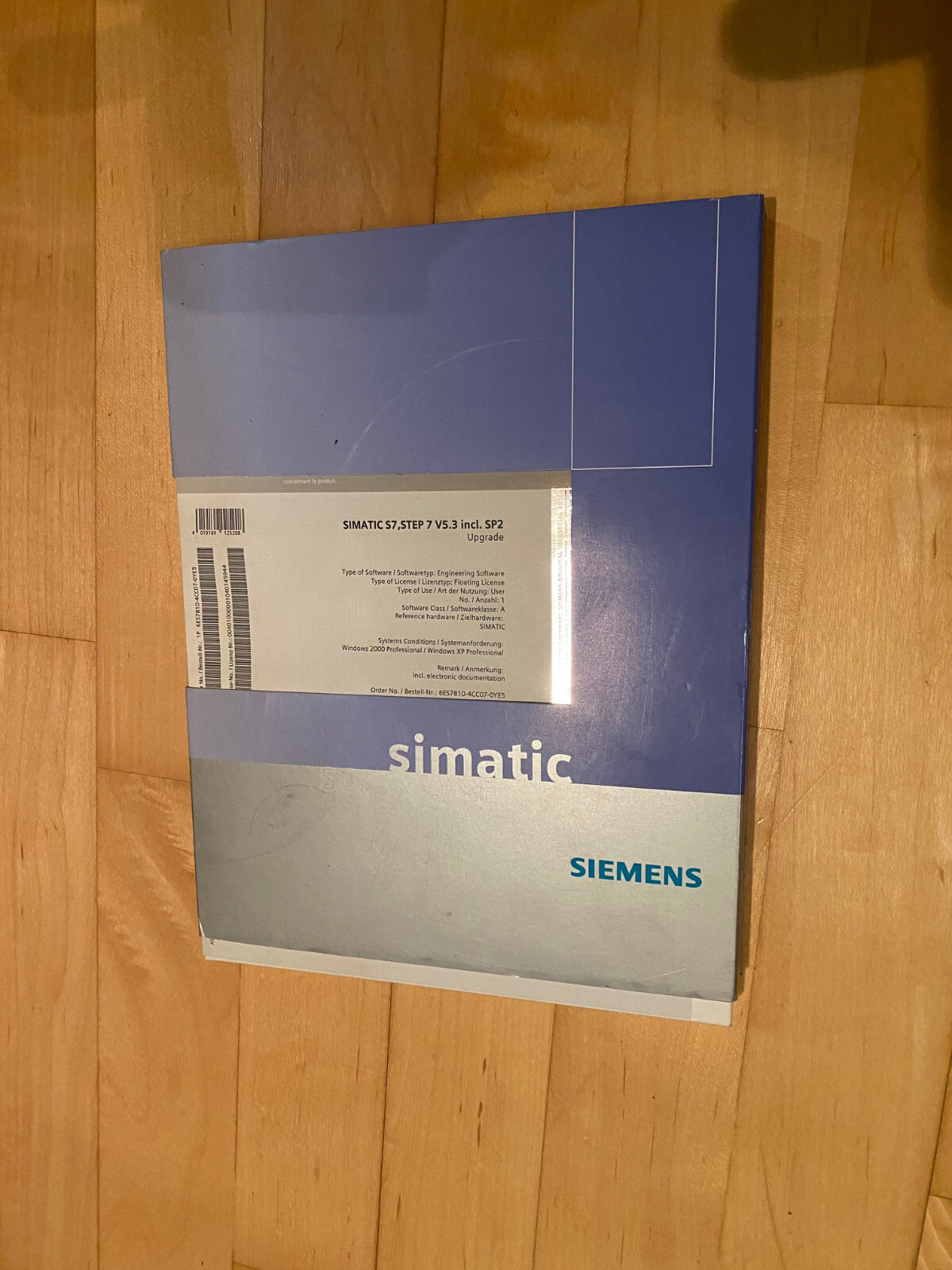 Software Siemens Simatic S7 6ES7810-4CC07-0YE5 6ES7 810-4CC07-0YE5 Step7 V5.3