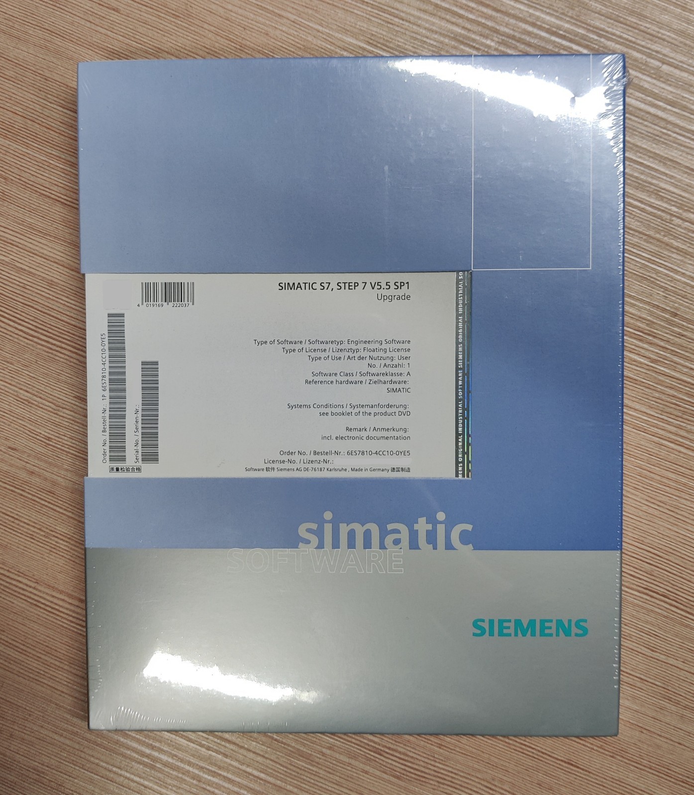 Siemens SIMATIC S7 STEP 7 V5.5 Upgrade (V3.X…V5.4 to V5.5) 6ES7810-4CC10-0YE5