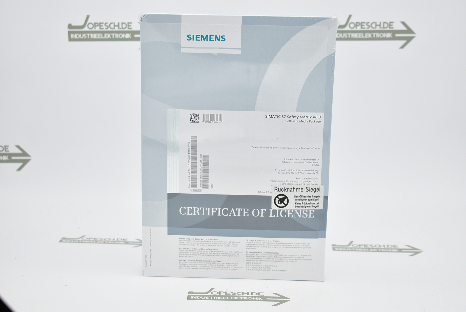 Siemens simatic S7 Safety Matrix V6.3 6ES7833-4SM36-0YT8 ( 6ES7 833-4SM36-0YT8 )