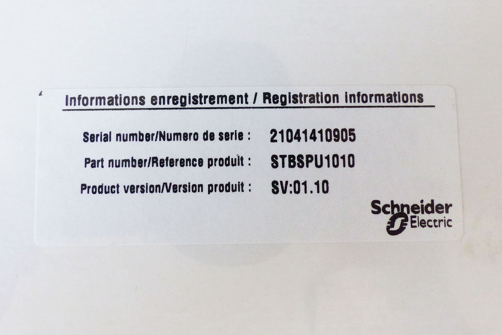 Telemecanique Schneider Electric STBSPU1010 SV: 01.10 Config. Software -sealed-