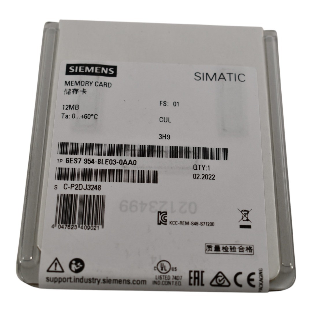 NEW Siemens 6ES7954-8LP03-0AA0 SIMATIC S7, memory cards for S7-1x 00 CPU, 3, 3 V