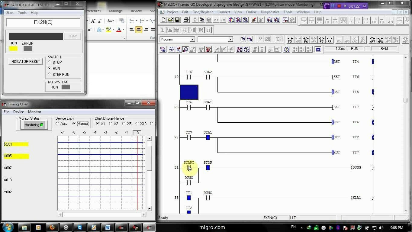 PLC Programmable Controller Kit FREE Ladder Logic Software GXDEV, USB Interface