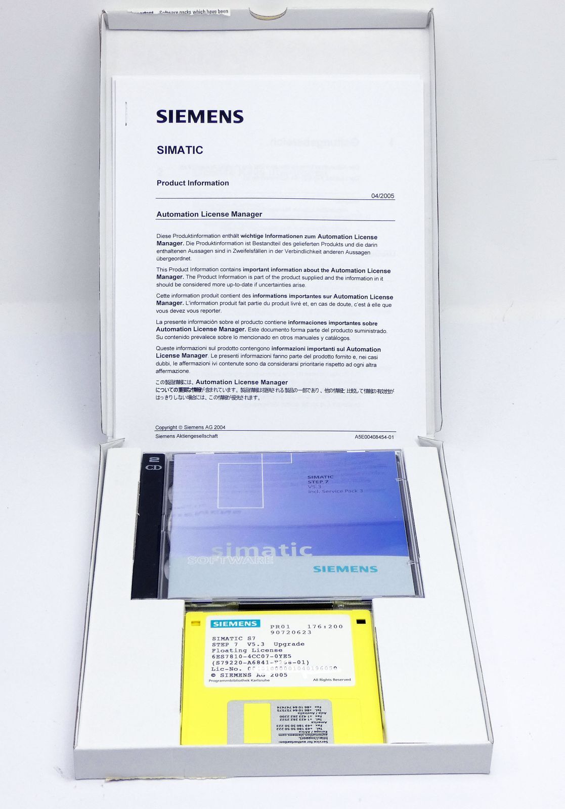 Siemens Simatic S7 6ES7810-4CC07-0YE5 6ES7 810-4CC07-0YE5 Step7 V5.3 -Unused/Original Packaging