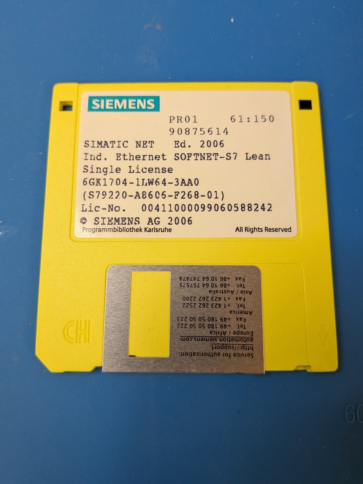 Siemens Simatic Net 2006 + Softnet-S7 License Floppy, Original and Genuine