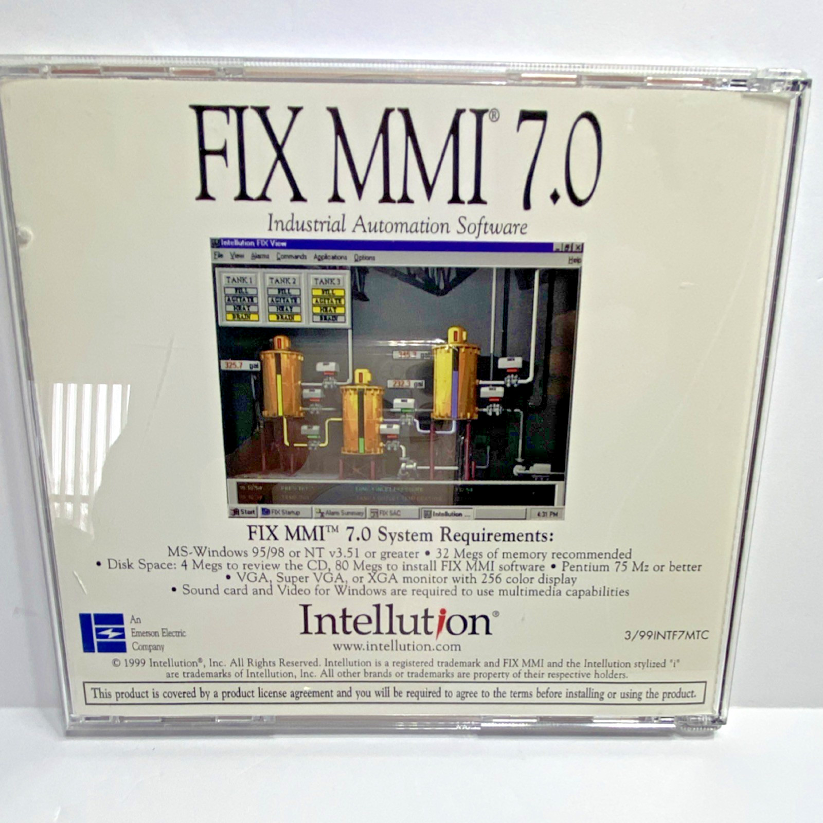 Intellution FIX MMI 7.0 Industrial Automation Software CD for Windows 95/98/NT