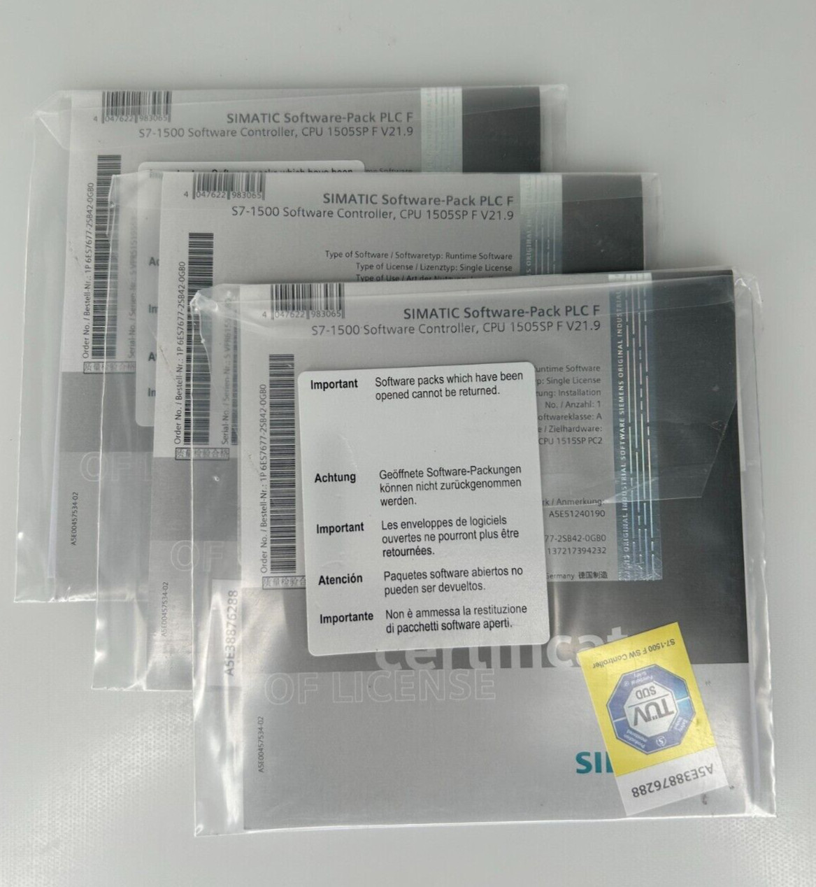 SIMATIC Software Pack PLC F, License for 1P 6ES7677-2SB42-0GB0