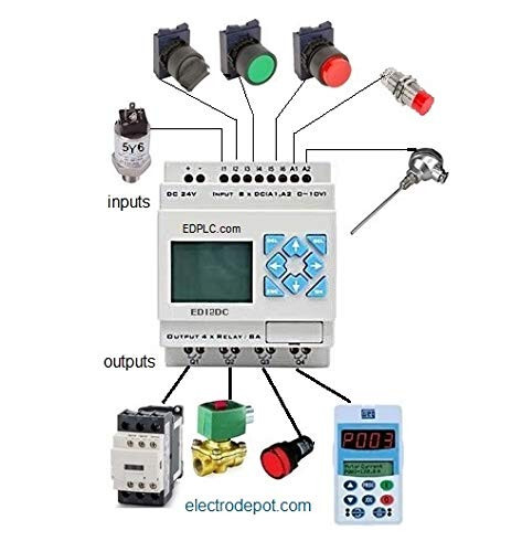 Micro PLC Starter Kit Programmable Industrial Logic Controller w Software, USB