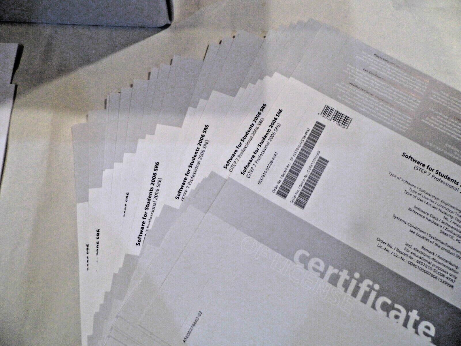 LOT OF 20 Siemens Step 7 Professional SR6 Simatic Software 6ES7810-5CC10 NEW