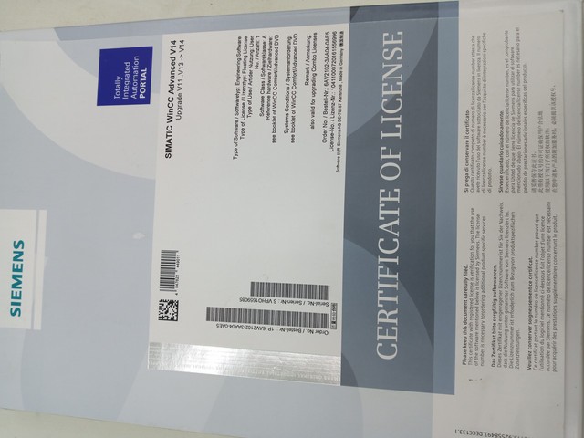 Siemens 6AV2102-3AA04-0AE5 Simatic WinCC Advanced V14 SP1 Software
