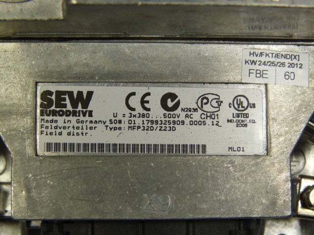 Sew-Eurodrive MFP32D/Z23D Fieldbus Distributor W/ Interface USED
