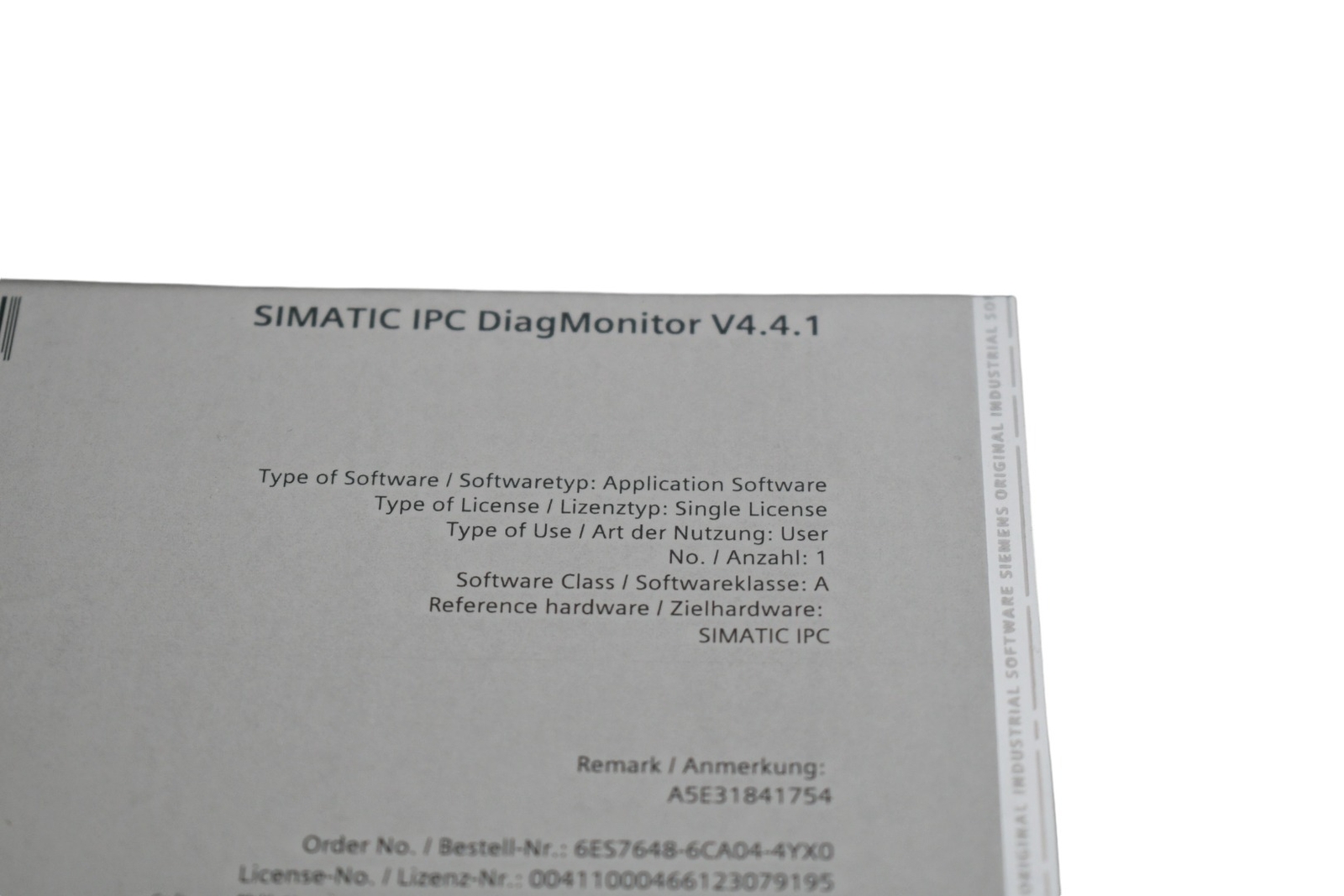 NEW Siemens 6ES7648-6CA04-4YX0 SIMATIC IPC DIAGMONITOR V4.4 software for diagnos