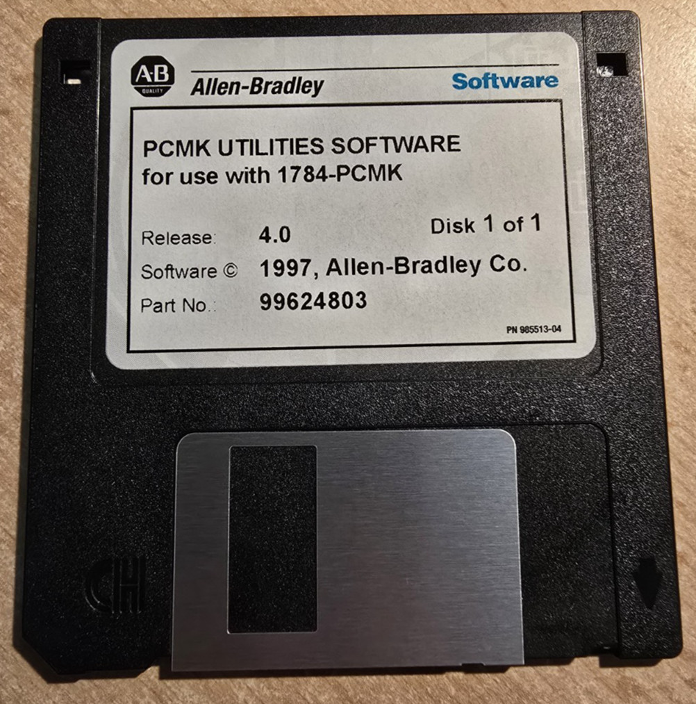 Allen-Bradley PCMK Utilities Software – For 1784-PCMK – Part No 99624803 Rel 4.0
