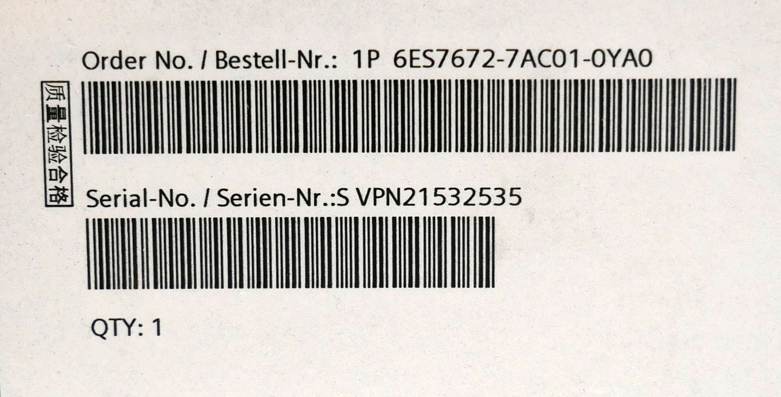 Siemens SIMATIC S7-1500 6ES7672-7AC01-0YA0 Ver: 2 Software Controllers -sealed-