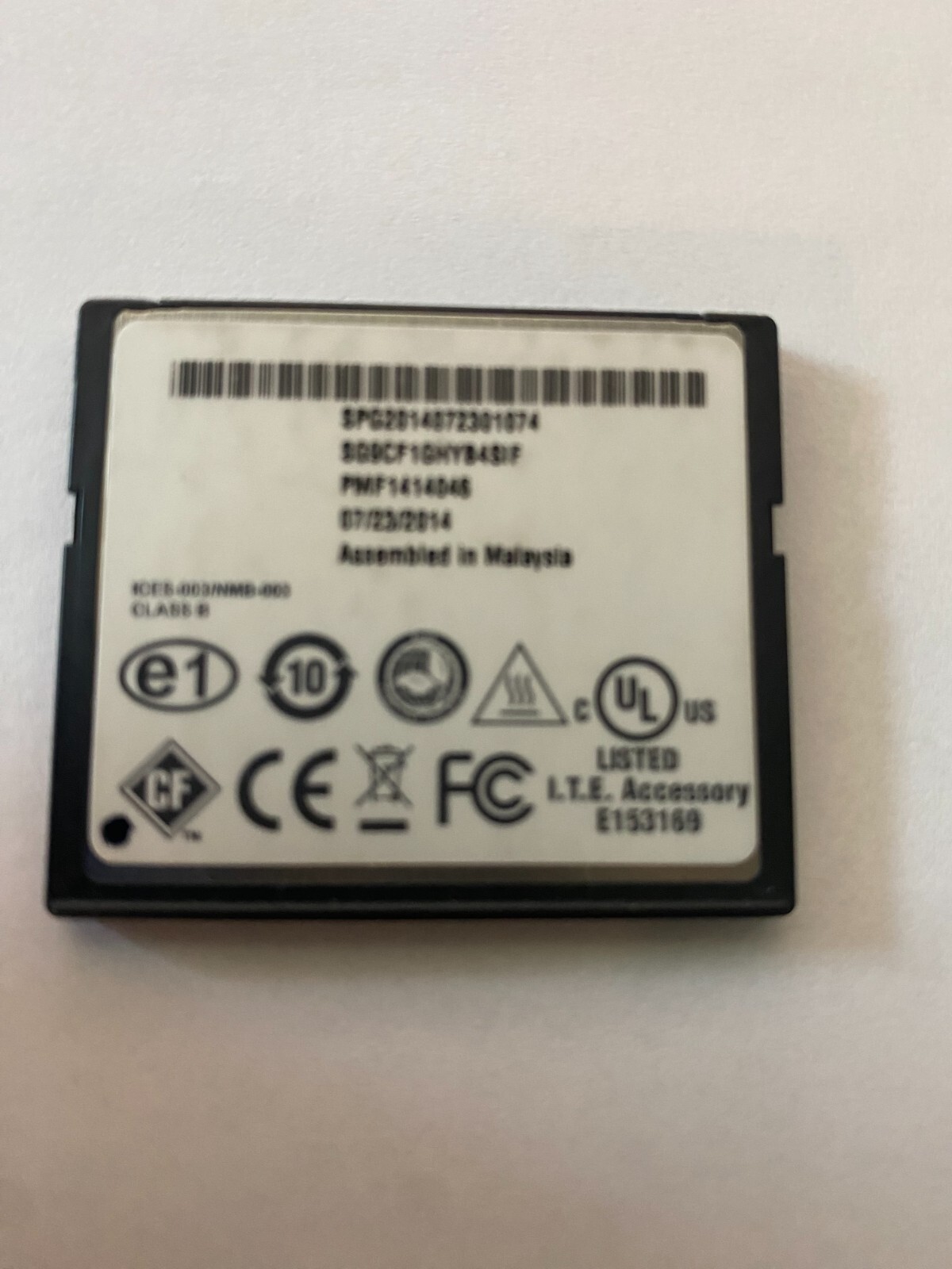 SIEMENS 6SL3054-0EG01-1BA0 SINAMICS S120 COMPACT FLASH CARD