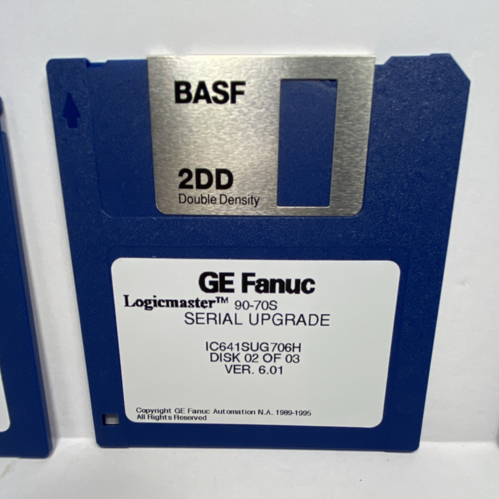 GE Fanuc Logicmaster 90-70S CPU IC641SUG706H Serial Upgrade Ver 6.01 Floppy Set