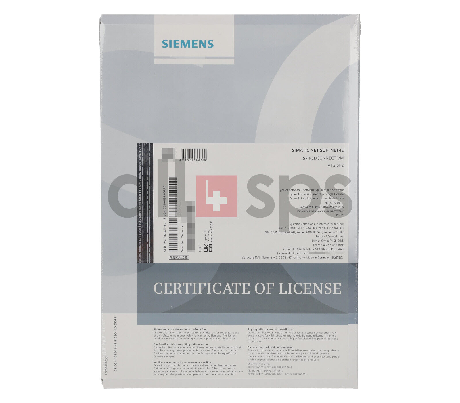 SIMATIC NET SOFTNET-IE S7 REDCONNECT VM V13 – 6GK1704-0HB13-0AA0 (NS)