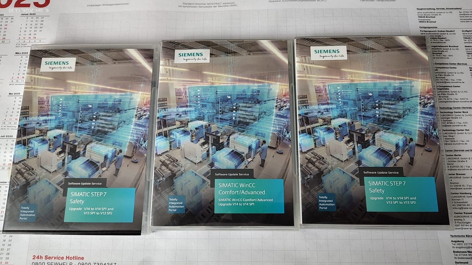 Siemens Simatic TIA V14 SP1 Complete Step7, WinCC, Safety – 8 Discs No Licenses.