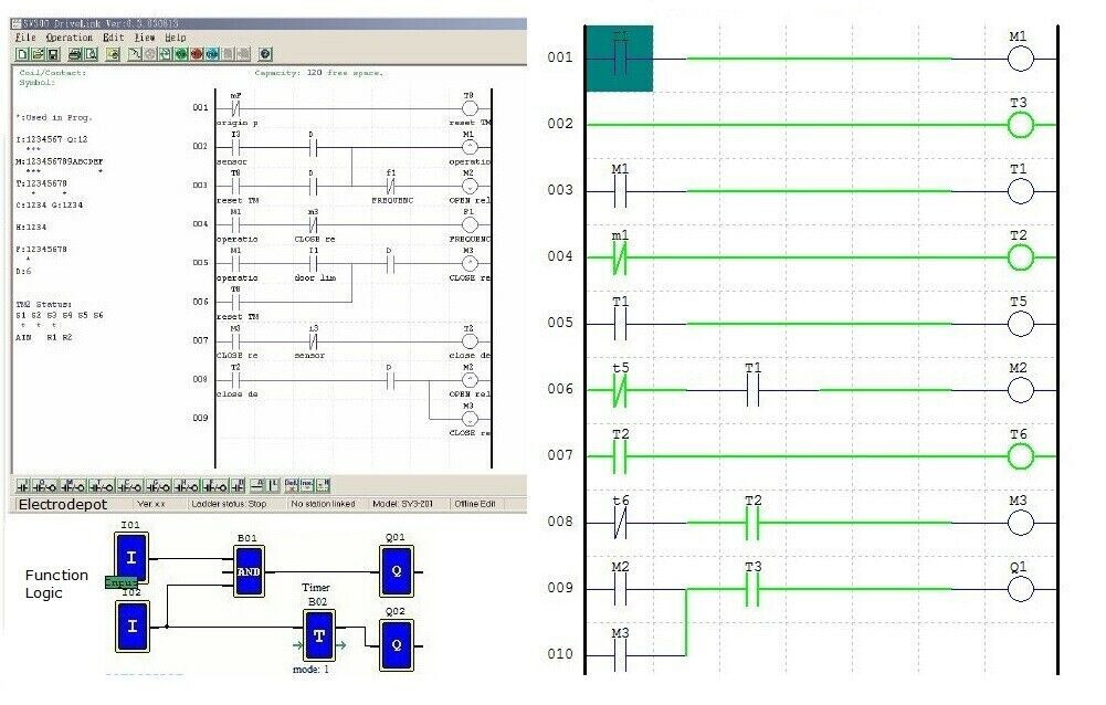 PLC Software Ladder, Function Logic Block Industrial Automation Programming HMI