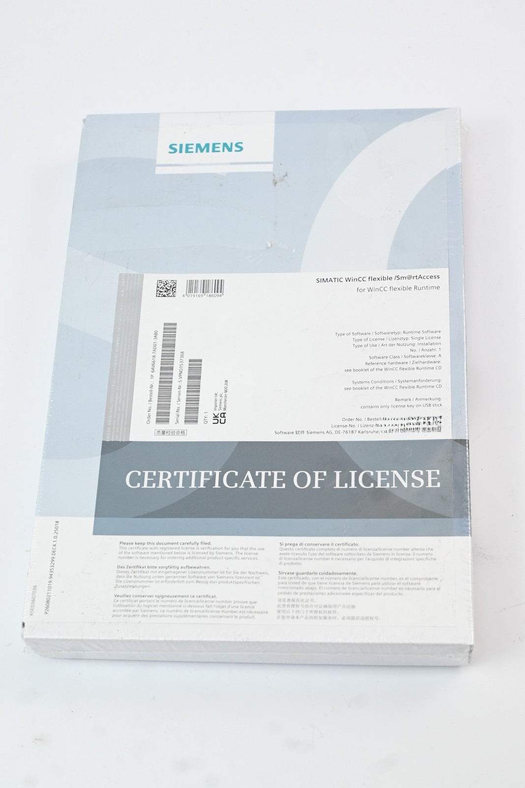 Siemens Simatic WinCC Flexible 6AV6618-7AD01-3AB0 ( 6AV6 618-7AD01-3AB0 )