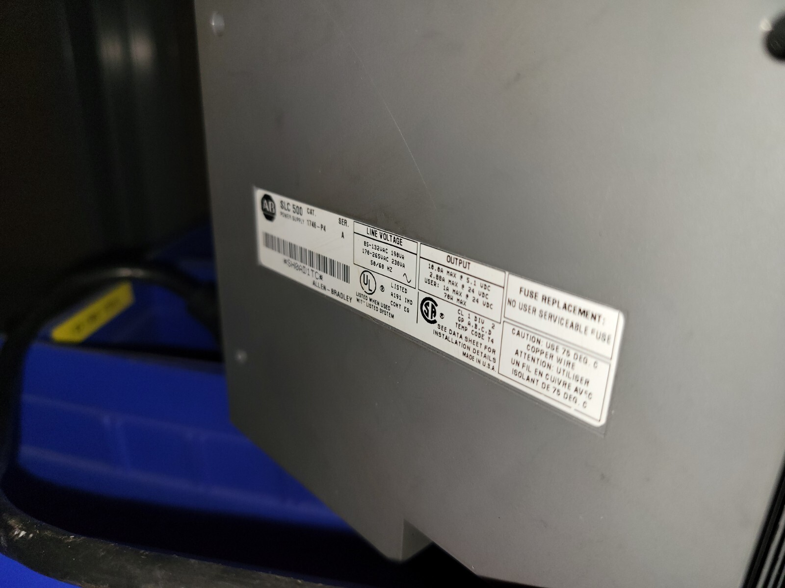Allen bradley plc slc500 9slot input output