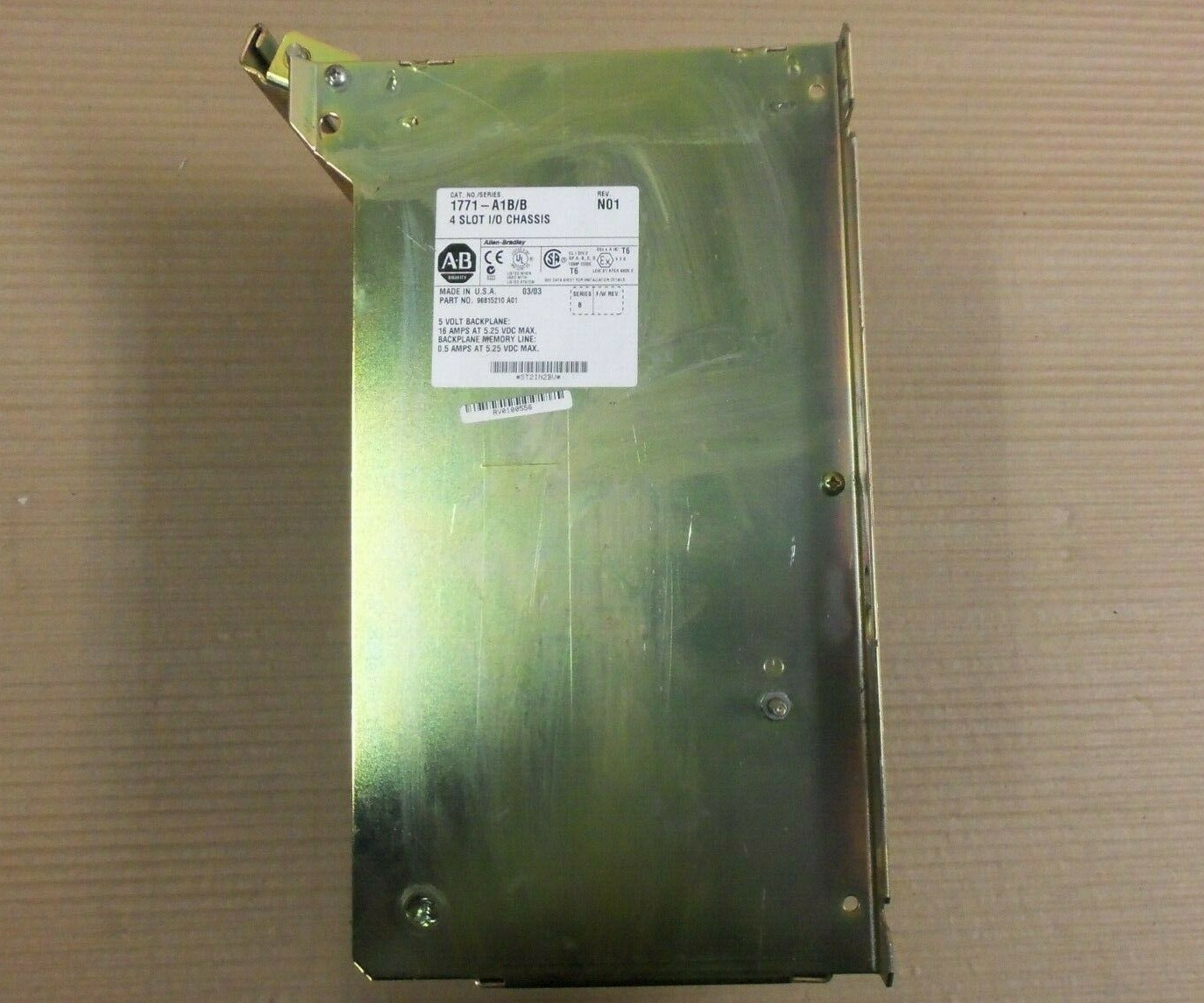 Allen Bradley 1771-A1B/B 4 Slot I/O Chassis KMGM