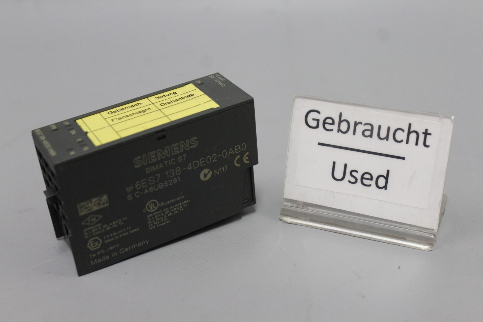 Siemens Simatic electronic module 6ES7138-4DE02-0AB0 used